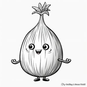 Spicy Pearl Onion Coloring Pages for Adults 1