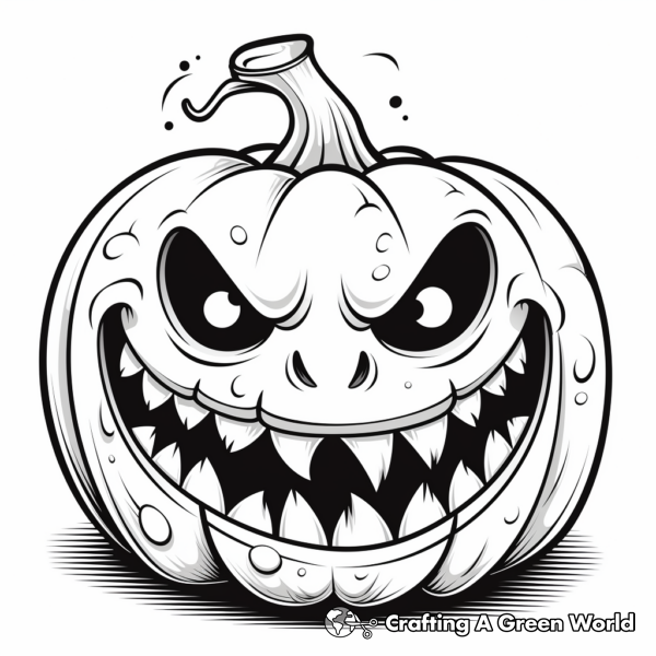 Spine-Chilling Jack-o'-lantern Coloring Pages 1