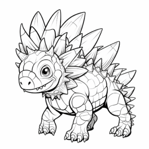 Spiny Stegosaurus Coloring Pages For Dino Lovers 1