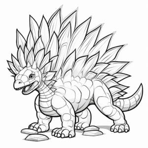 Spiny Stegosaurus Coloring Pages For Dino Lovers 3