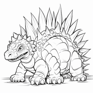 Spiny Stegosaurus Coloring Pages For Dino Lovers 4