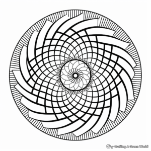 Spiral Geometry Coloring Pages for Advanced Users 1