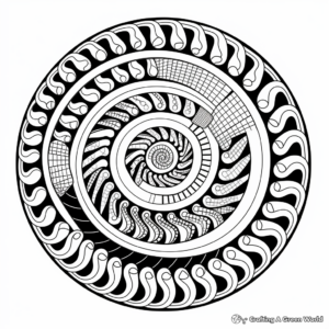 Spiral Geometry Coloring Pages for Advanced Users 3