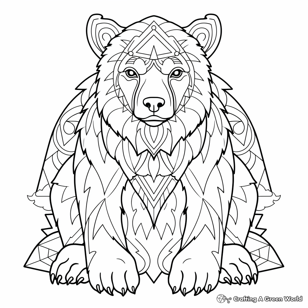 Spirit Bear Coloring Pages for Spirituality Enthusiasts 1