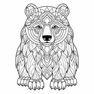 Spirit Bear Coloring Pages for Spirituality Enthusiasts 2