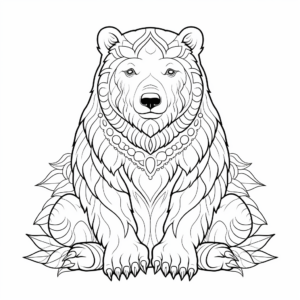 Spirit Bear Coloring Pages for Spirituality Enthusiasts 3
