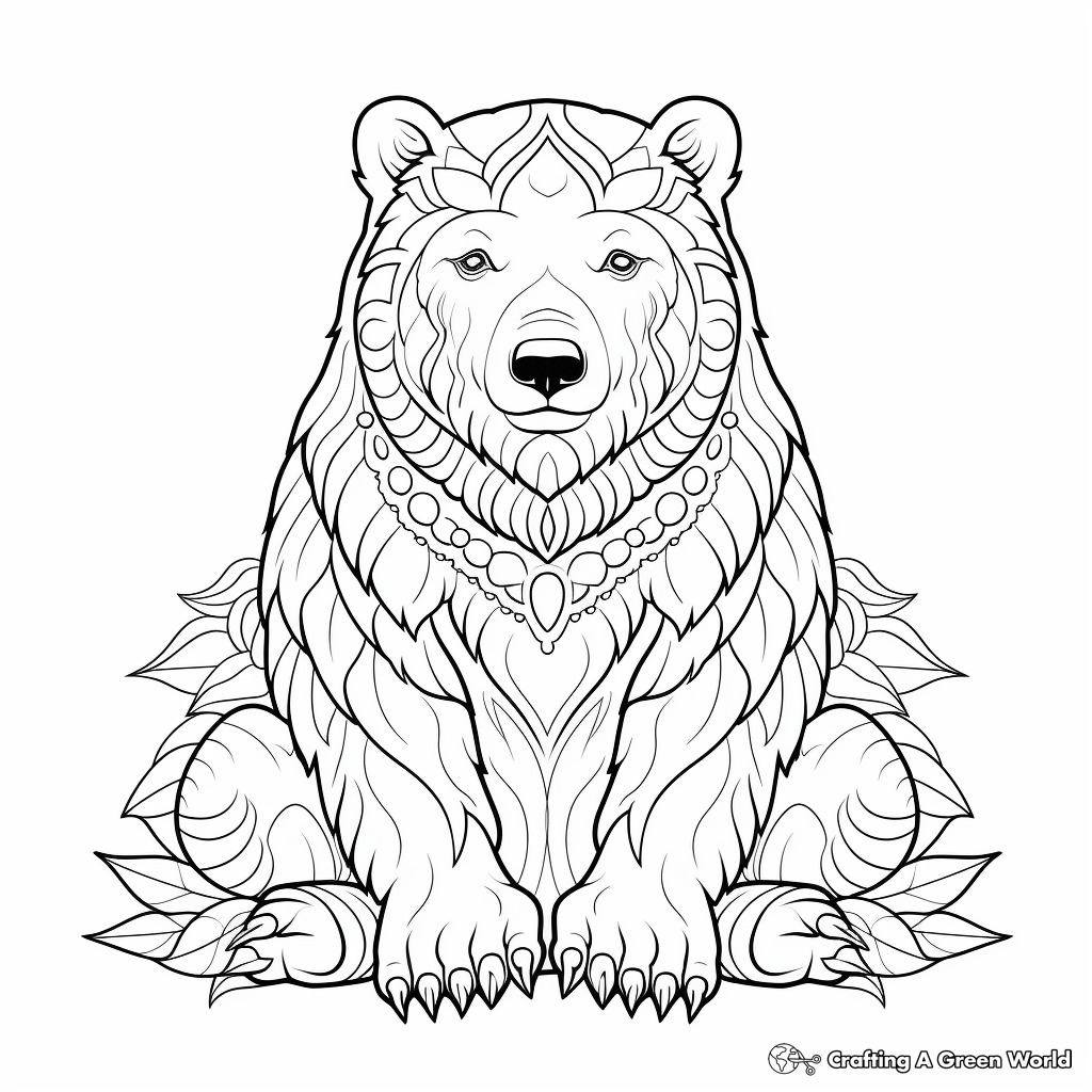 Spirit Bear Coloring Pages for Spirituality Enthusiasts 3