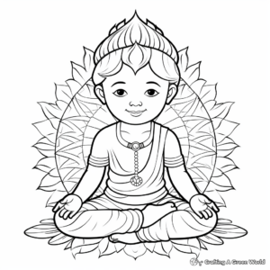 Spiritual Chakra Meditation Coloring Sheets 1
