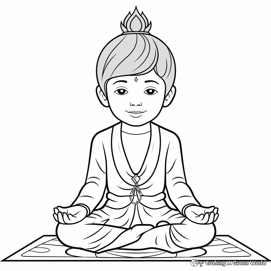 Spiritual Chakra Meditation Coloring Sheets 4
