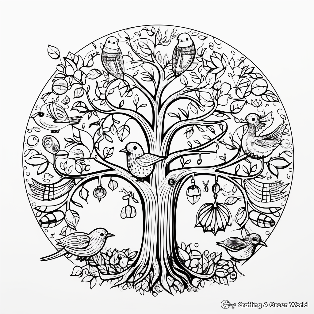 Spiritual Tree of Life Coloring Pages 1