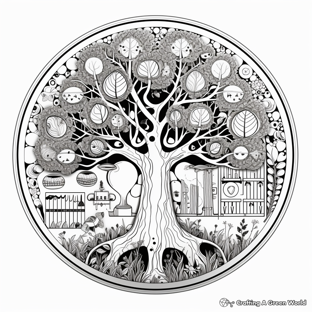 Spiritual Tree of Life Coloring Pages 3