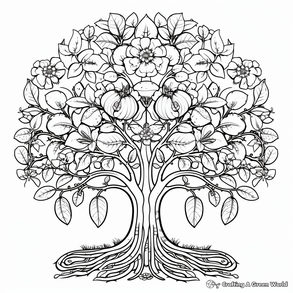 Spiritual Tree of Life Coloring Pages 4