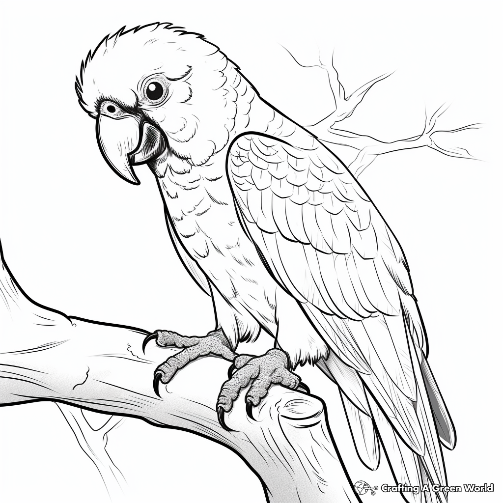 Spix's Macaw Coloring Pages for Conservation Awareness 1