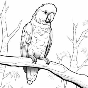 Spix's Macaw Coloring Pages for Conservation Awareness 3