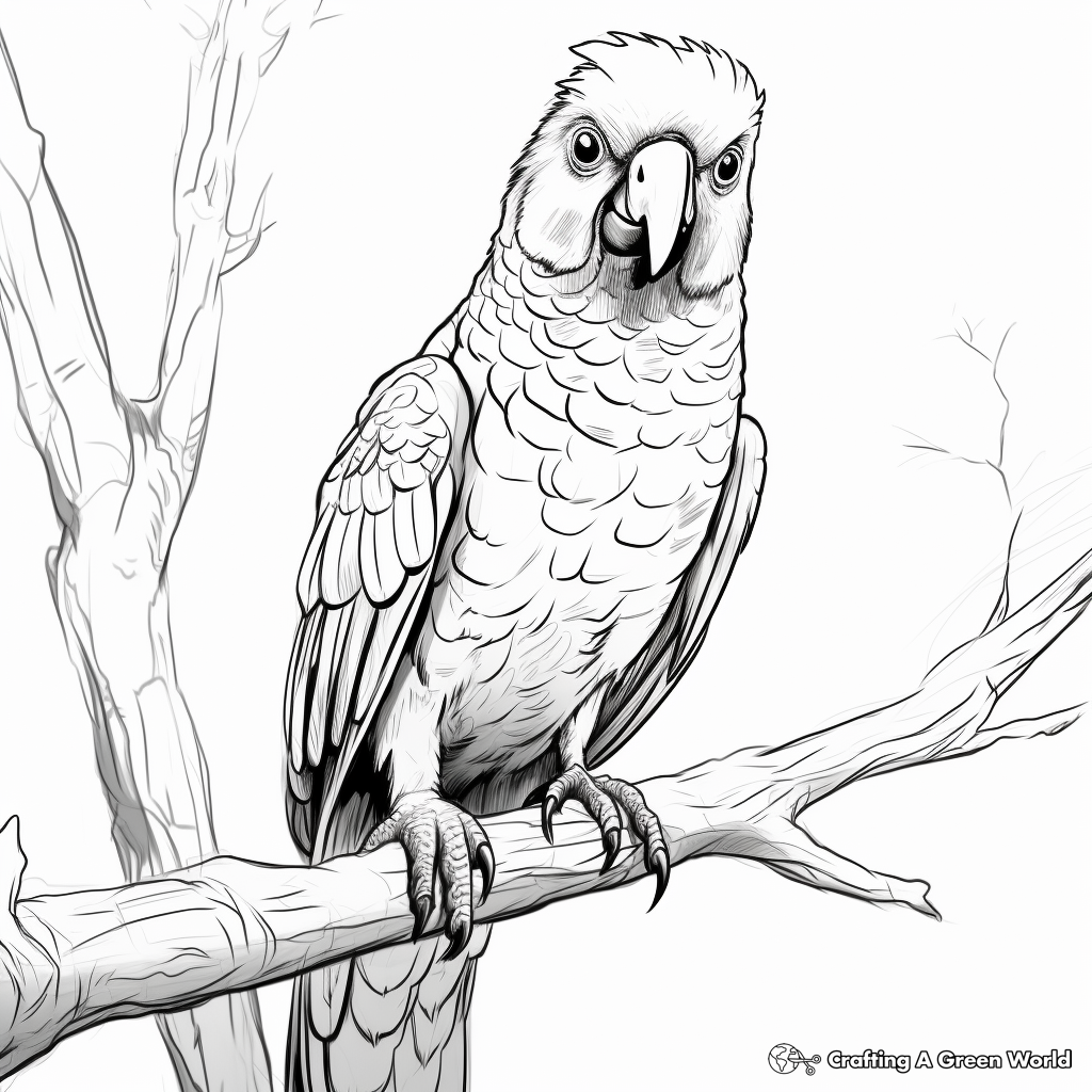 Spix's Macaw Coloring Pages for Conservation Awareness 4