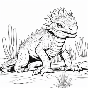 Splendid Horned Lizard Coloring Pages 1