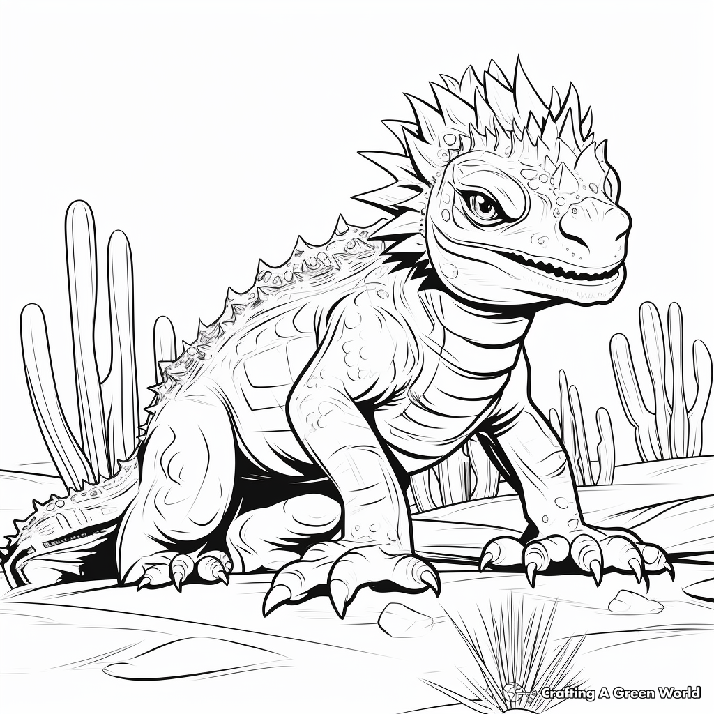 Splendid Horned Lizard Coloring Pages 1