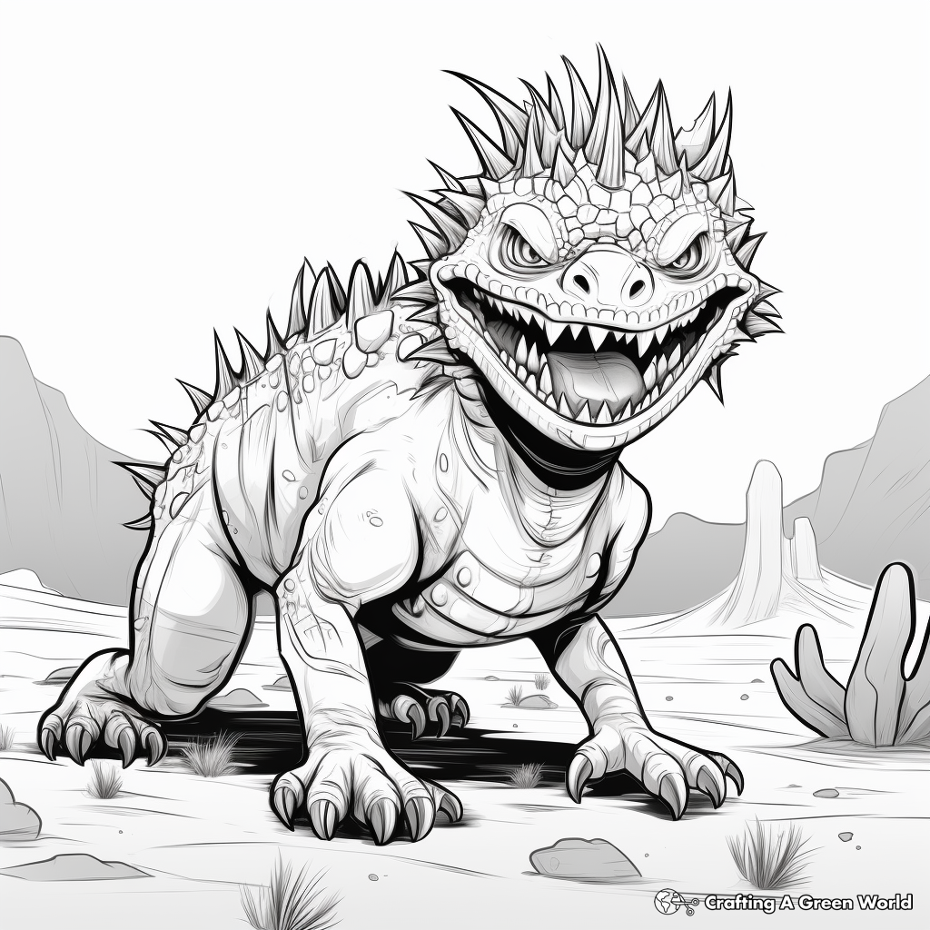 Splendid Horned Lizard Coloring Pages 2