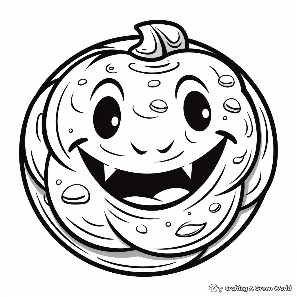 Spooky Halloween Cookie Coloring Pages 4