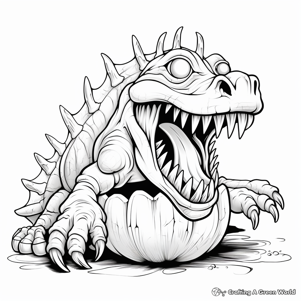Spooky Spinosaurus Coloring Pages 1