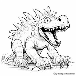 Spooky Spinosaurus Coloring Pages 3