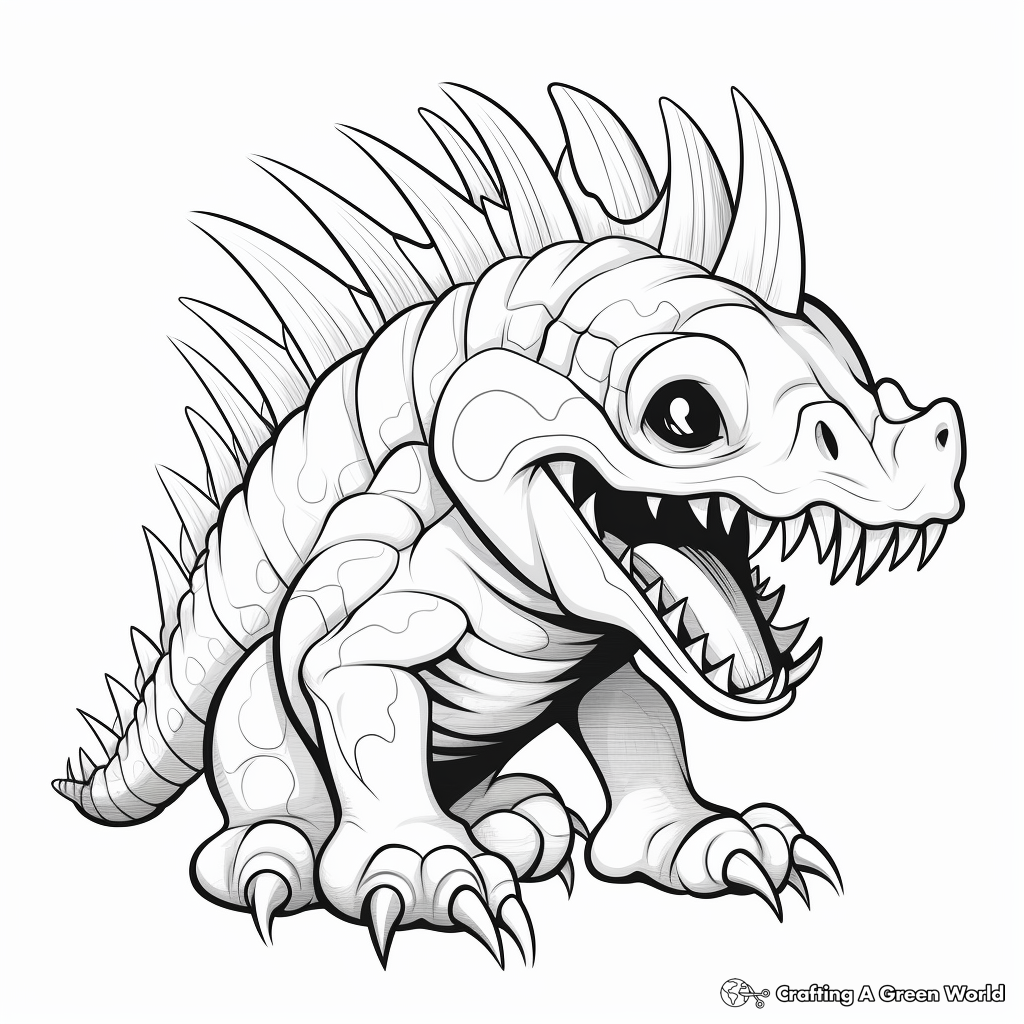 Spooky Spinosaurus Coloring Pages 4