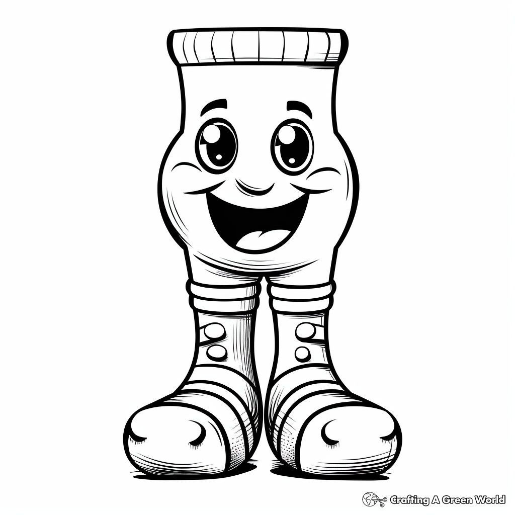 Sport Socks Coloring Pages 1