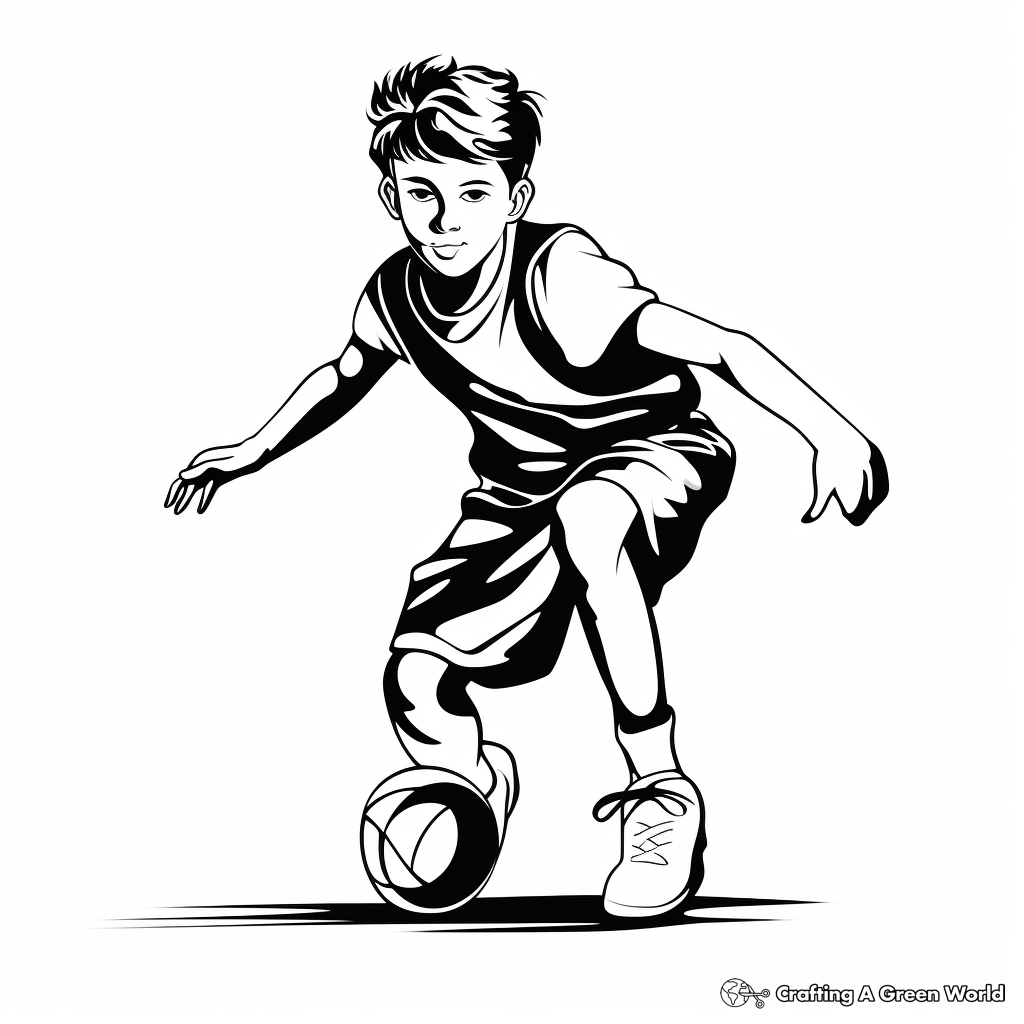 Sports Player Shadows Coloring Pages 2