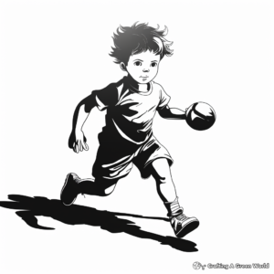 Sports Player Shadows Coloring Pages 3