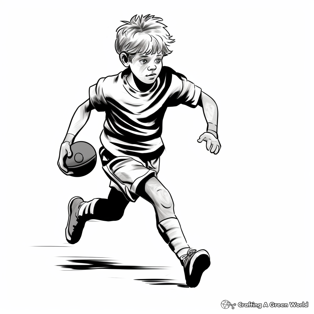Sports Player Shadows Coloring Pages 4