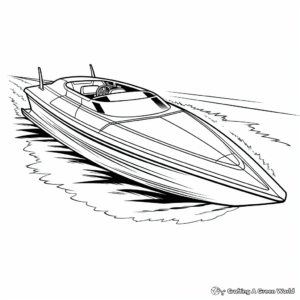 Sports Powerboat Coloring Pages for Children 3