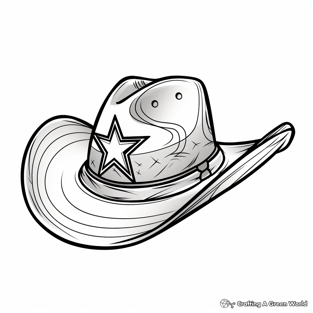 Sports Team Cowboy Hat Coloring Pages: Support Your Team! 1