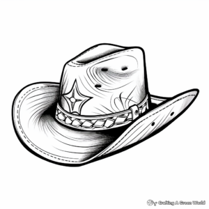 Sports Team Cowboy Hat Coloring Pages: Support Your Team! 2