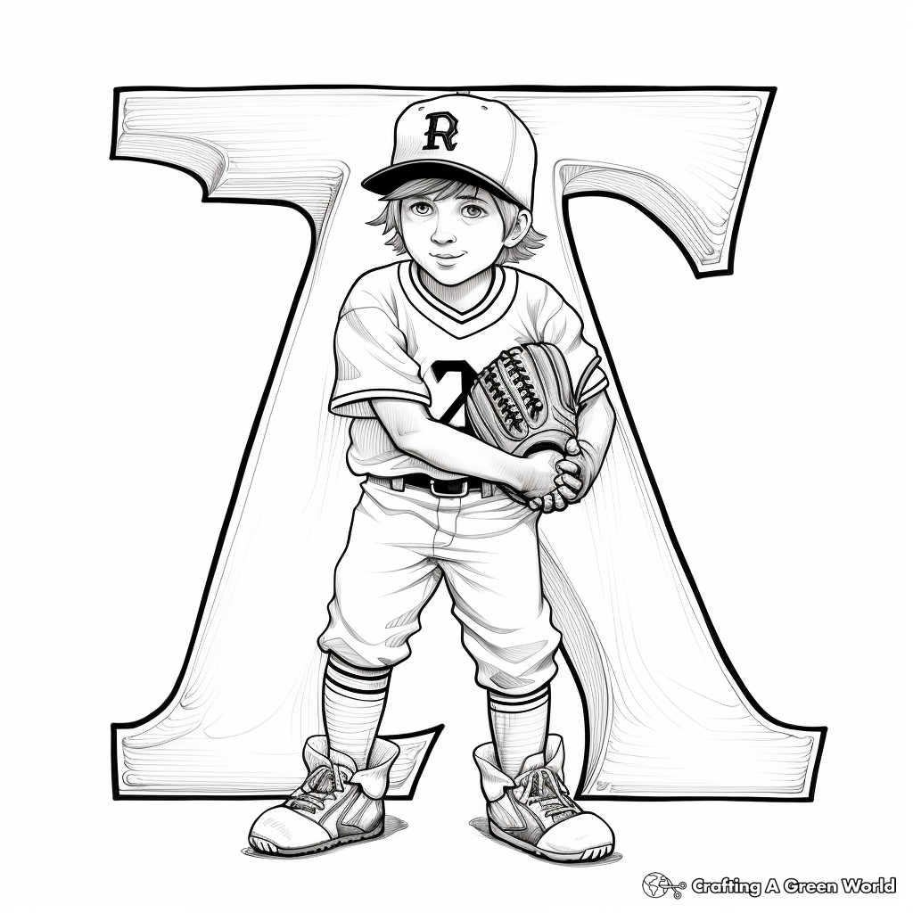 Sports-themed Alphabet Coloring Pages 2
