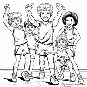 Sportsmanship-Showcasing Olympic Team Sports Coloring Pages 2