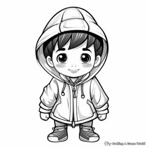 Sporty Raincoat Coloring Pages for Sports Fans 2