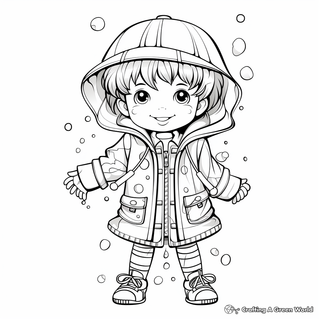 Sporty Raincoat Coloring Pages for Sports Fans 3