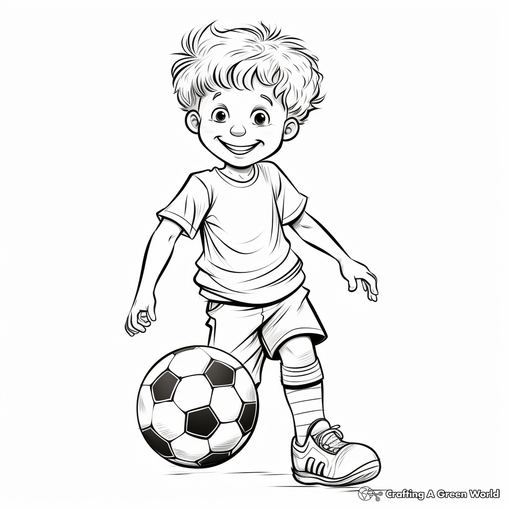 Sporty Soccer Feet Coloring Pages 1
