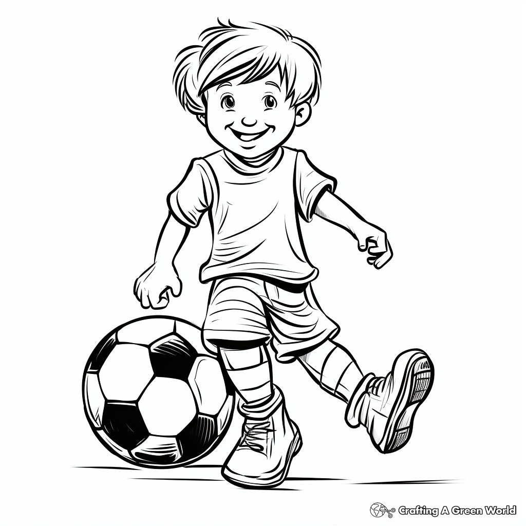 Sporty Soccer Feet Coloring Pages 2