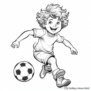 Sporty Soccer Feet Coloring Pages 4