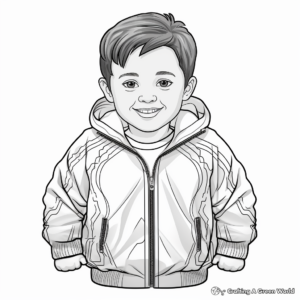 Sporty Windbreaker Jacket Coloring Pages 2