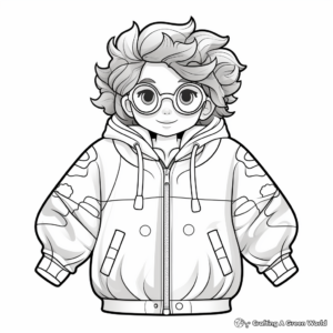 Sporty Windbreaker Jacket Coloring Pages 3