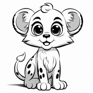 Spot the Cartoon Cheetah Coloring Pages 3