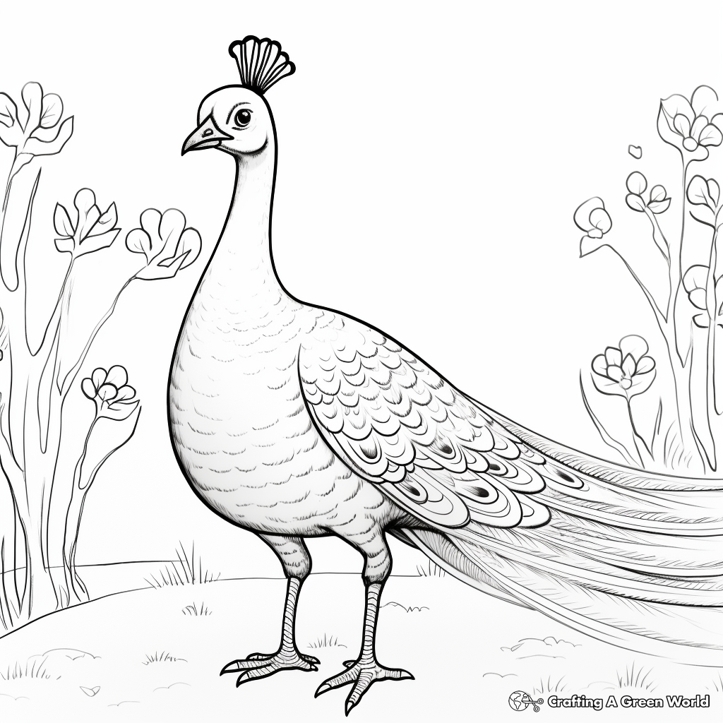 Spotlight on Bornean Peacock-Pheasant Coloring Pages 3