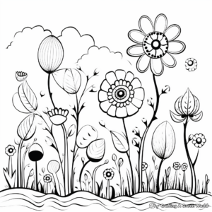 Spring Flowers Coloring Pages 3