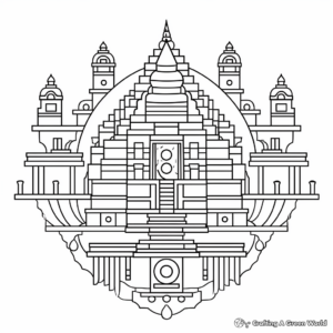 Sri Yantra Geometry Coloring Pages for Enlightenment 4