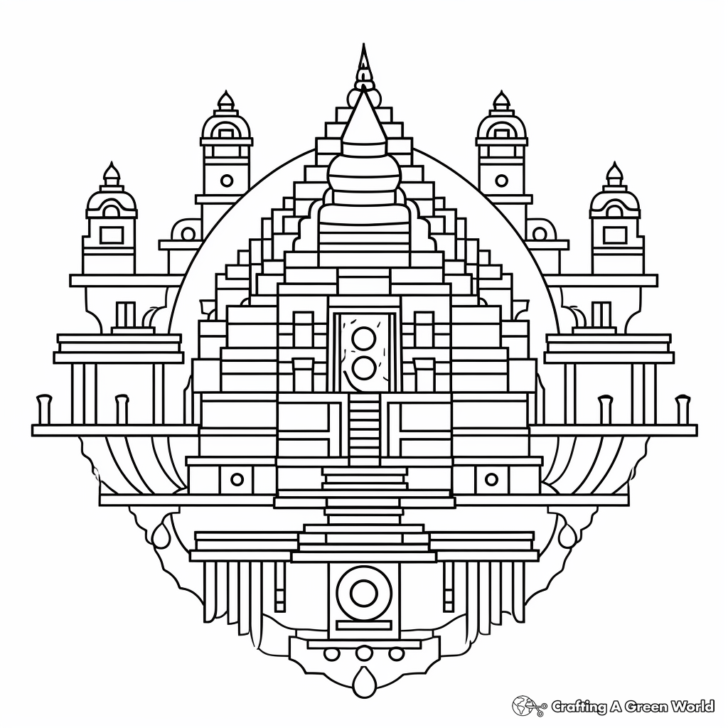 Sri Yantra Geometry Coloring Pages for Enlightenment 4