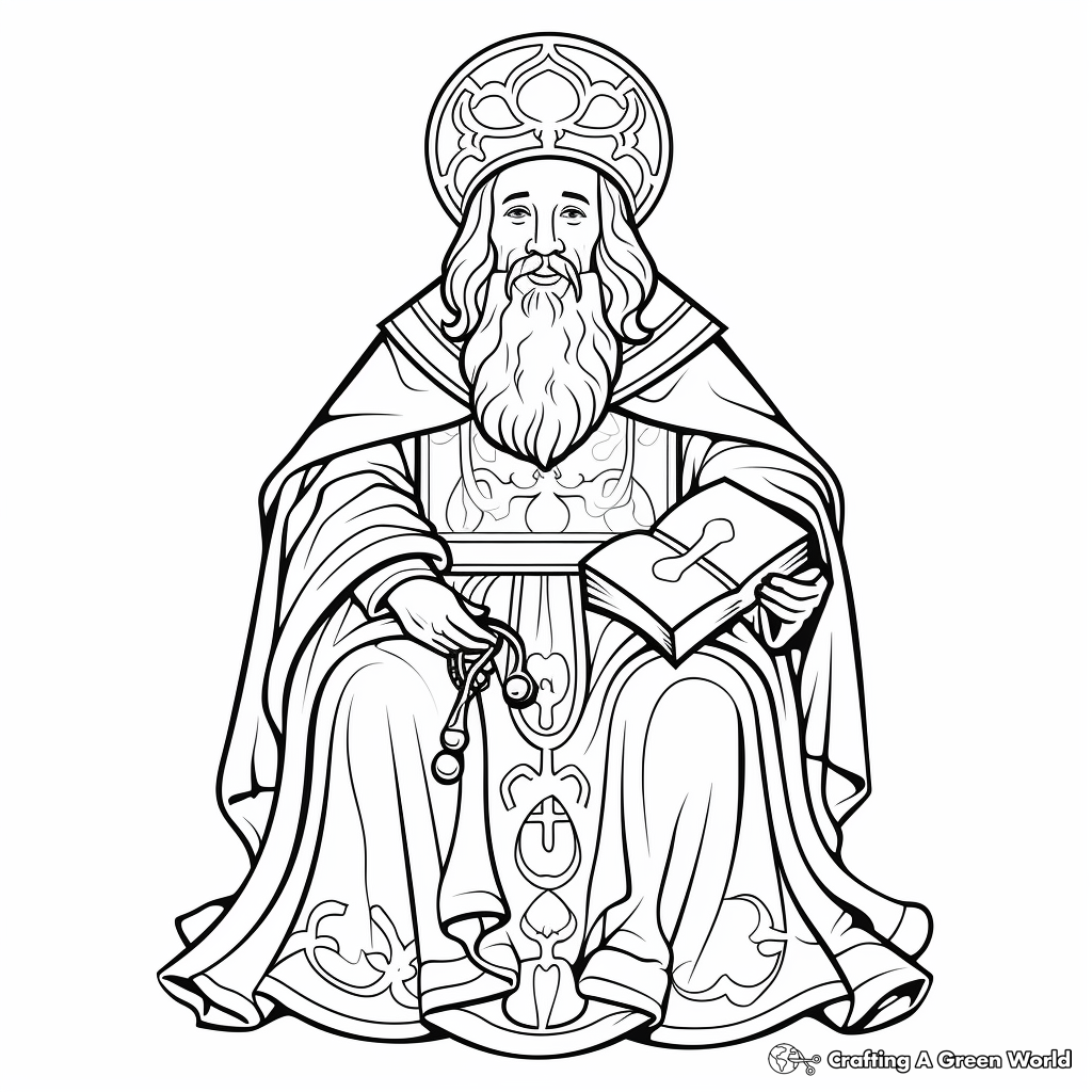 St Patrick's Day Folklore Characters Coloring Pages 1