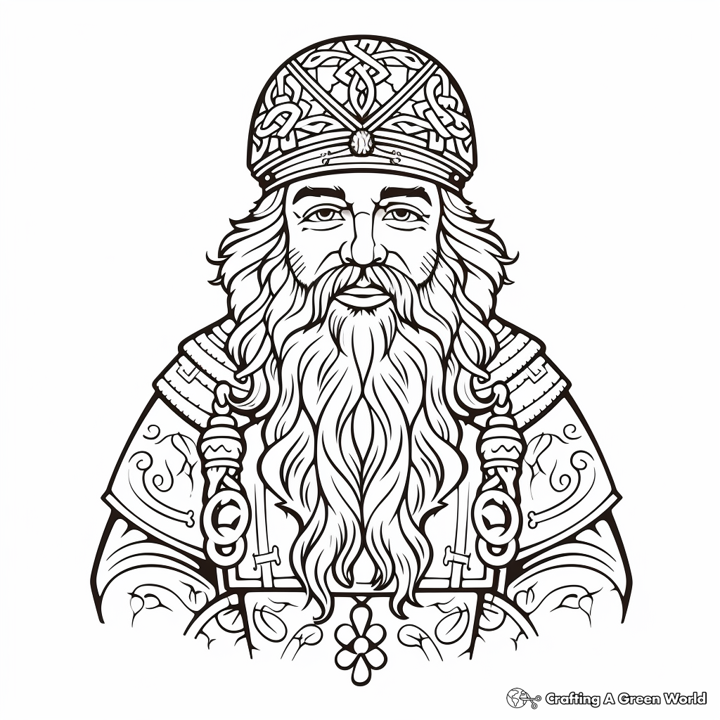 St Patrick's Day Folklore Characters Coloring Pages 2