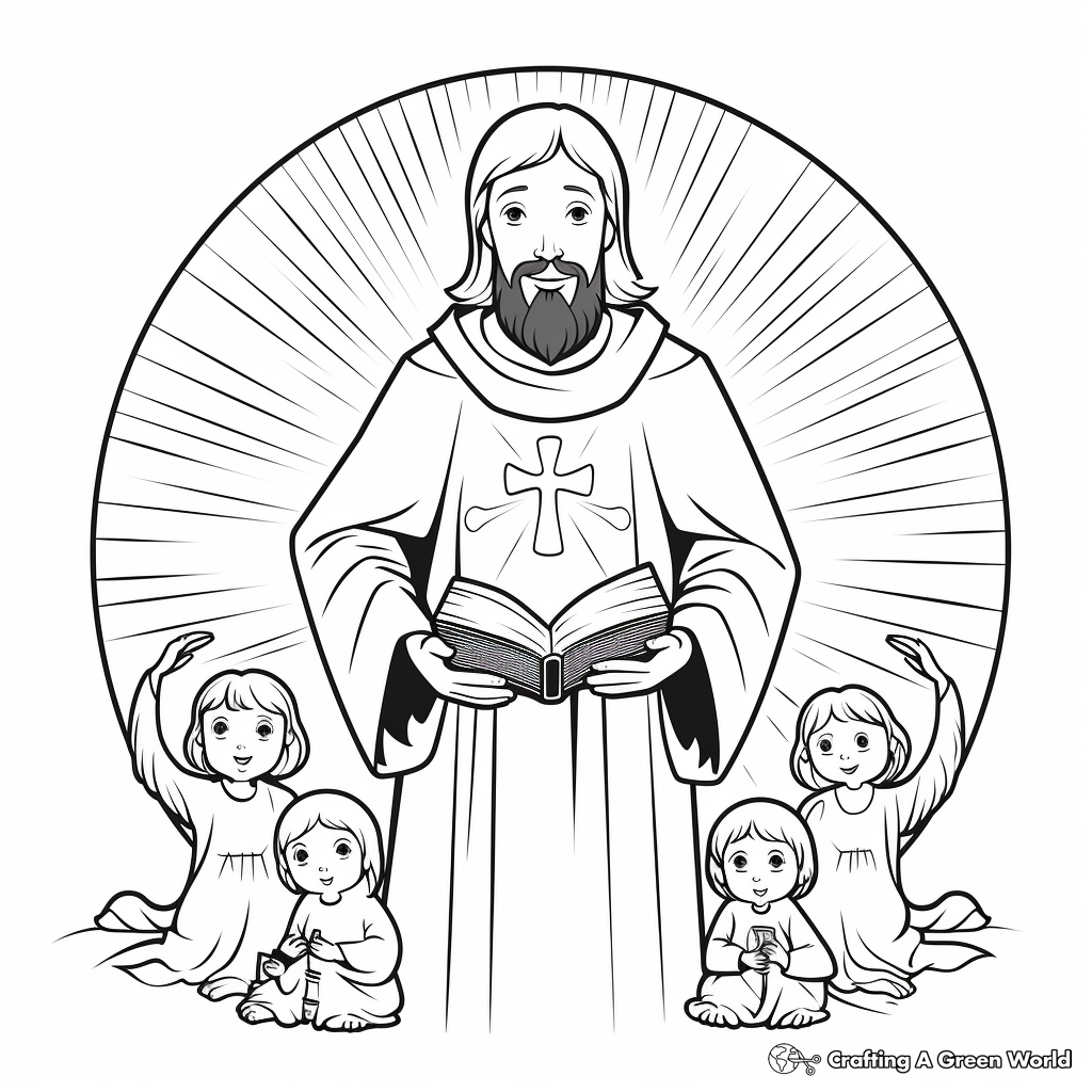 St. Benedict Coloring Page: Guardian Against Evil 2